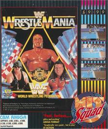 Box cover for WWF Wrestlemania on the Commodore Amiga.