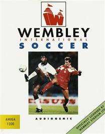 Box cover for Wembley International Soccer on the Commodore Amiga.