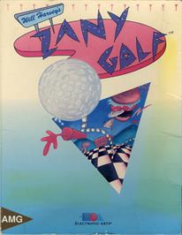Box cover for Will Harvey's Zany Golf on the Commodore Amiga.