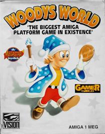 Box cover for Woody's World on the Commodore Amiga.