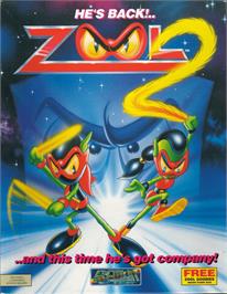 Box cover for Zool 2 on the Commodore Amiga.