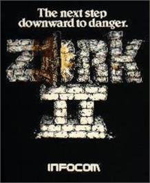 Box cover for Zork II: The Wizard of Frobozz on the Commodore Amiga.