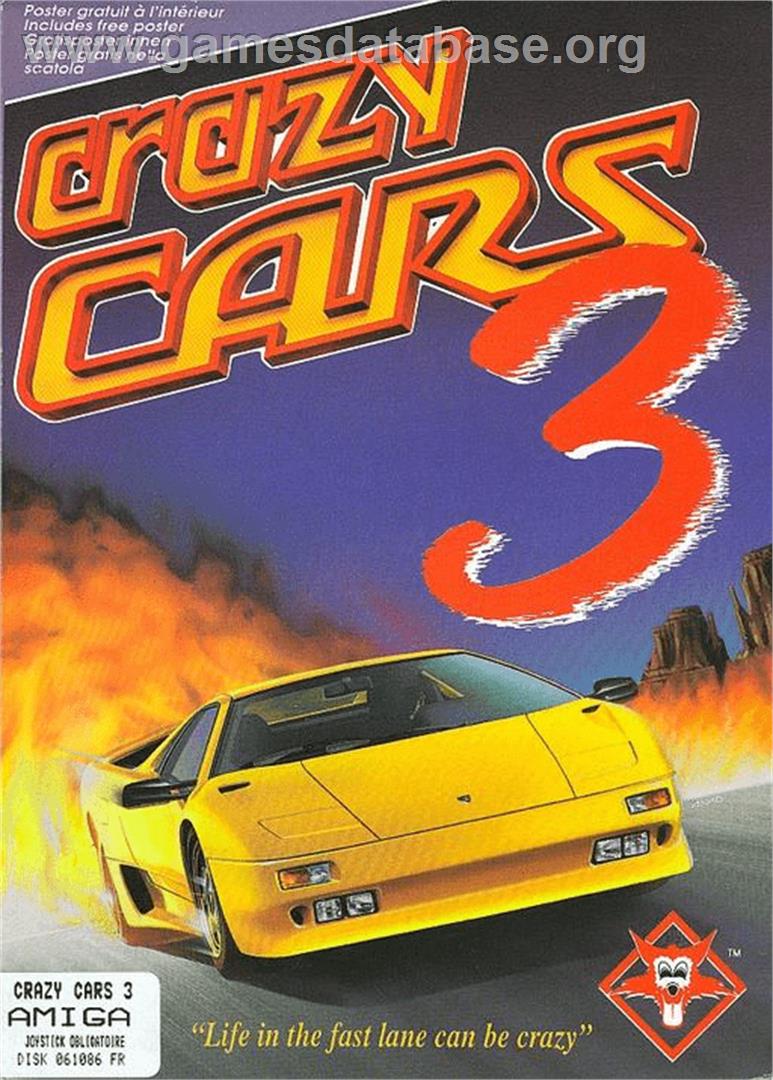 Crazy Cars 3 - Commodore Amiga - Artwork - Box