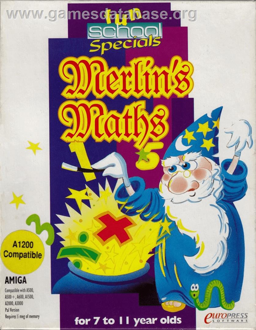 Fun School Specials - Merlin's Maths - Commodore Amiga - Artwork - Box