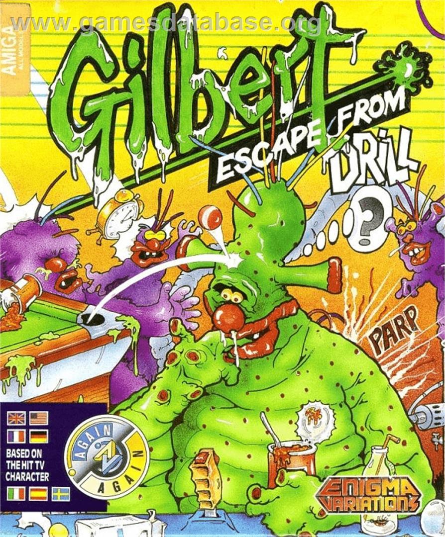 Gilbert - Escape From Drill - Commodore Amiga - Artwork - Box