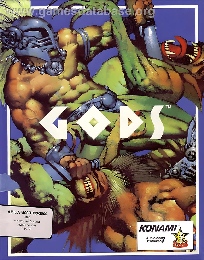 Gods - Commodore Amiga - Artwork - Box