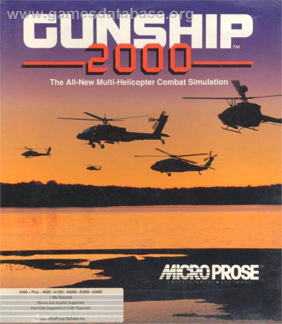 Gunship 2000 - Commodore Amiga - Artwork - Box