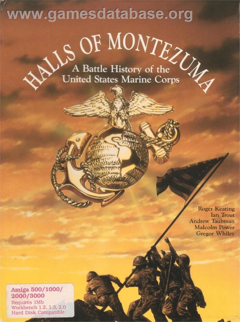 Halls of Montezuma: A Battle History of the United States Marine Corps - Commodore Amiga - Artwork - Box
