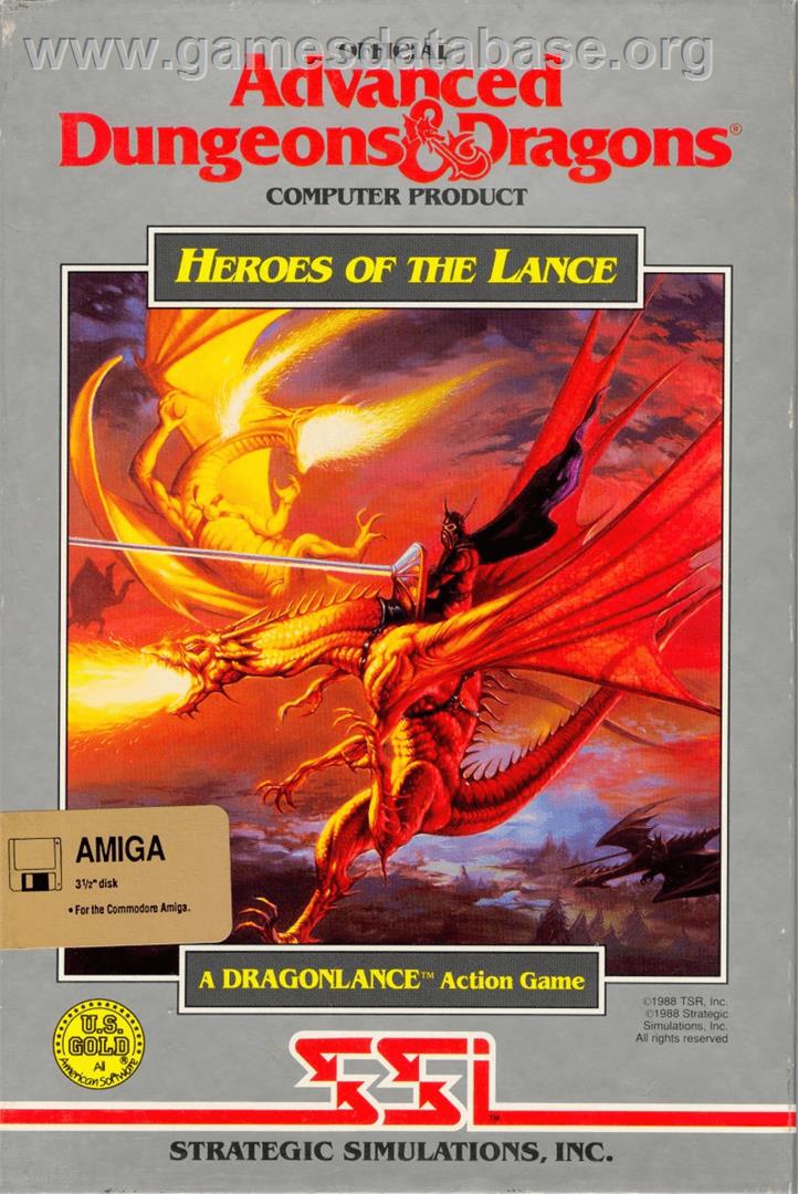 Heroes Of The Lance - Commodore Amiga - Artwork - Box