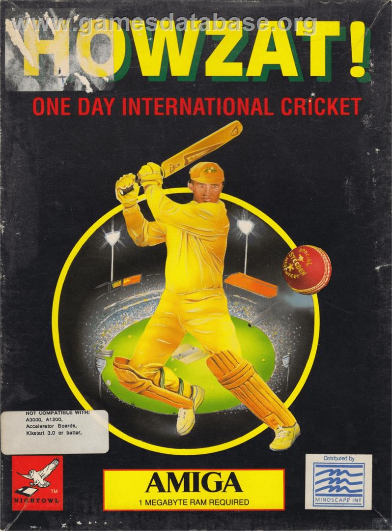 Howzat! One Day International Cricket - Commodore Amiga - Artwork - Box