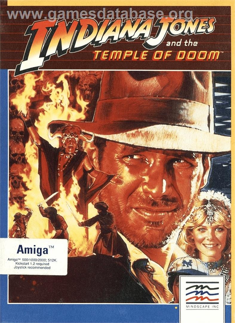 Indiana Jones And The Temple Of Doom - Commodore Amiga - Artwork - Box