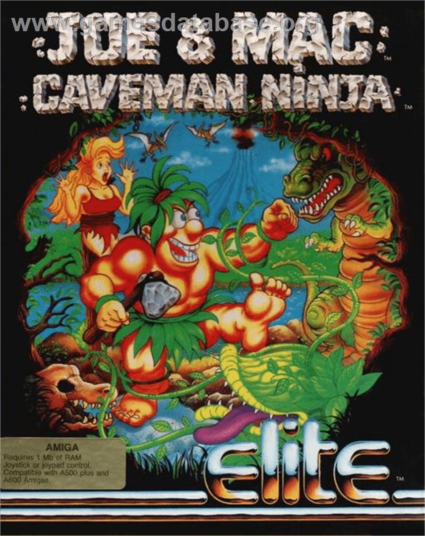 Joe & Mac: Caveman Ninja - Commodore Amiga - Artwork - Box