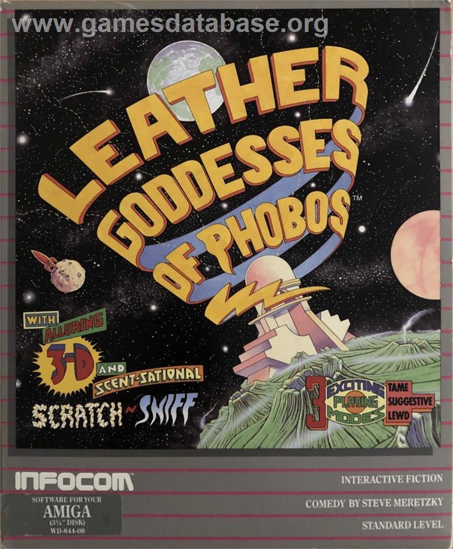 Leather Goddesses of Phobos - Commodore Amiga - Artwork - Box