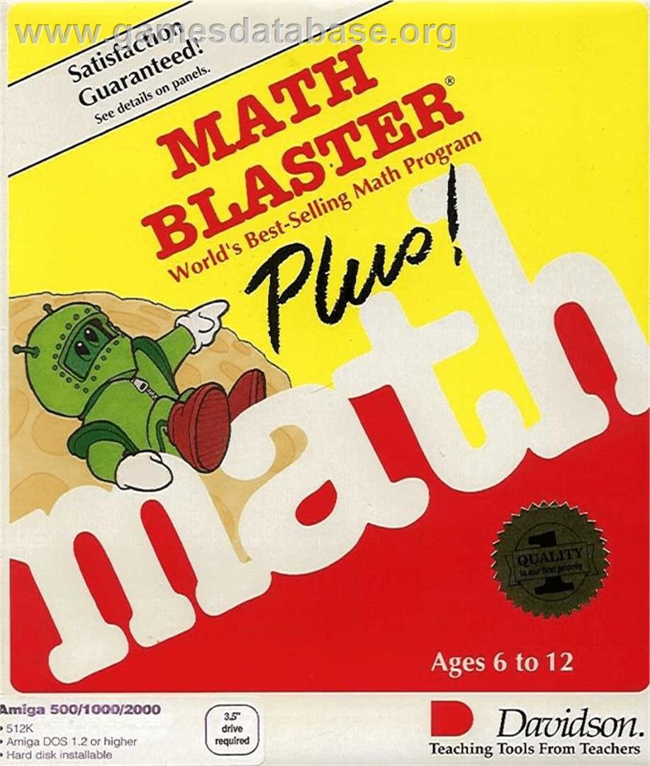 Math Blaster Plus! - Commodore Amiga - Artwork - Box