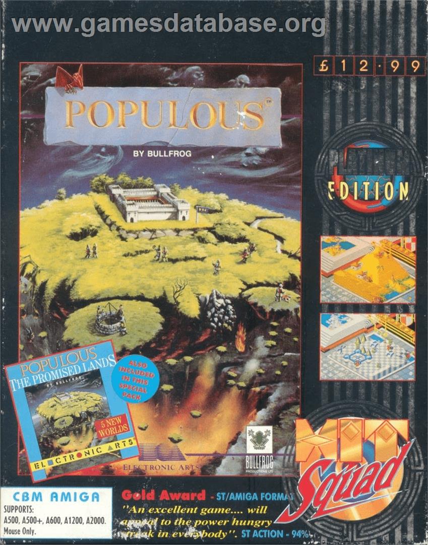 Populous & The Promised Lands - Commodore Amiga - Artwork - Box