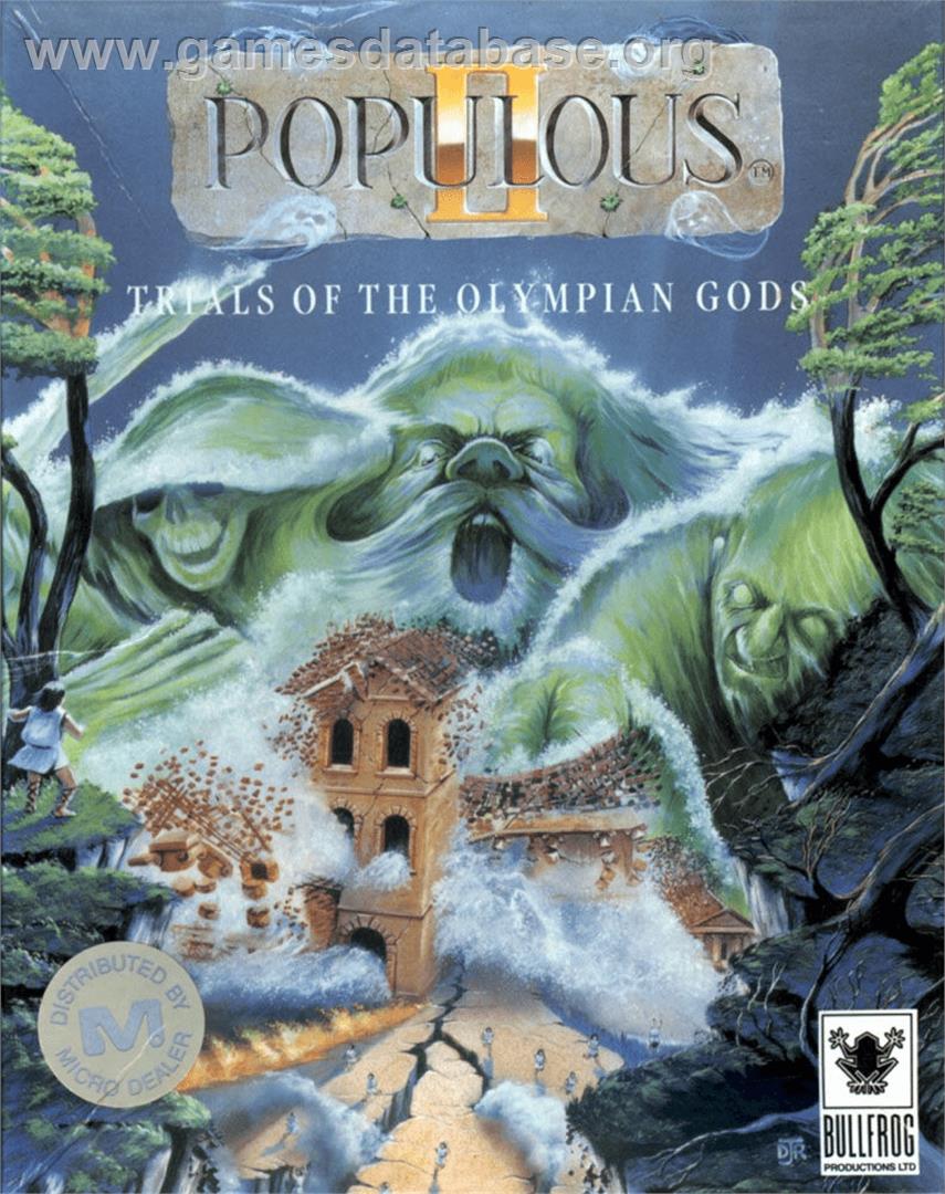 Populous 2 - Trials Of The Olympian Gods - Commodore Amiga - Artwork - Box
