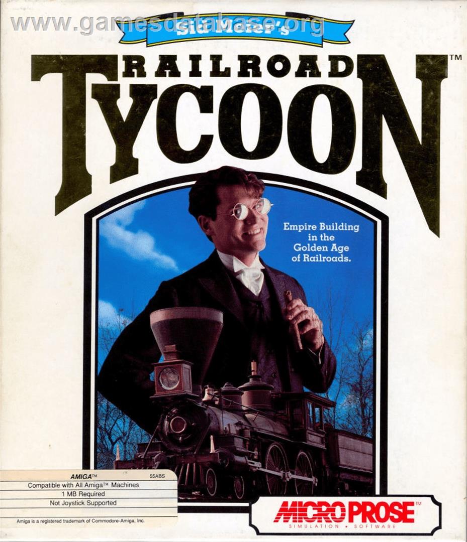 Sid Meier's Railroad Tycoon - Commodore Amiga - Artwork - Box