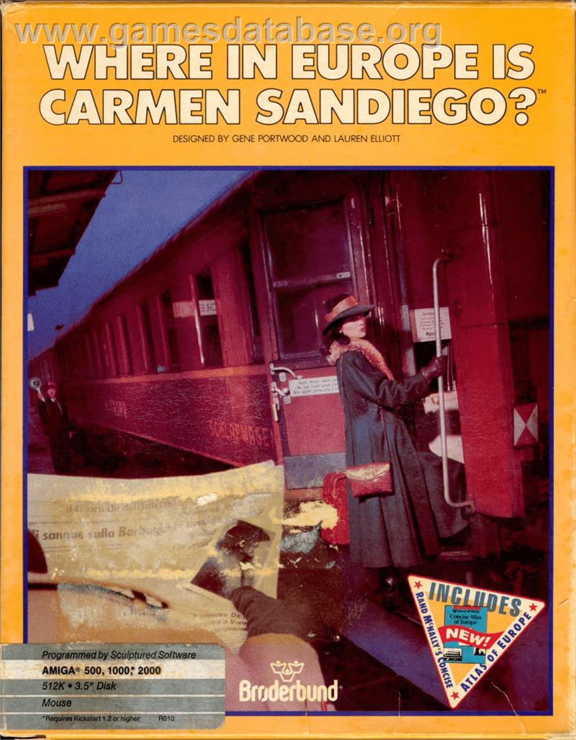 Where in Europe is Carmen Sandiego? - Commodore Amiga - Artwork - Box