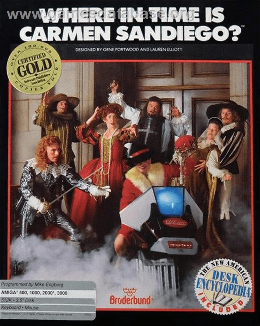 Where in Time is Carmen Sandiego - Commodore Amiga - Artwork - Box
