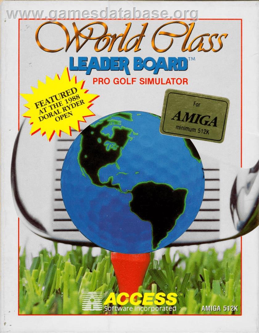 World Class Leader Board - Commodore Amiga - Artwork - Box