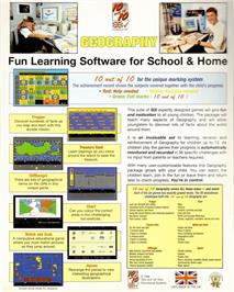 Box back cover for 10 out of 10 - Geography on the Commodore Amiga.