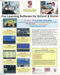 Box back cover for 10 out of 10 - Tables on the Commodore Amiga.
