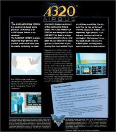 Box back cover for A320 Airbus on the Commodore Amiga.