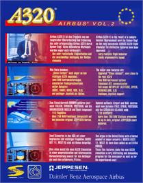 Box back cover for A320 Airbus Vol. 2 on the Commodore Amiga.