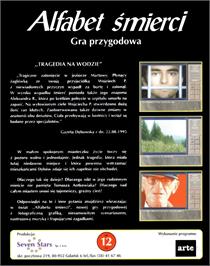 Box back cover for Alfabet Smierci on the Commodore Amiga.
