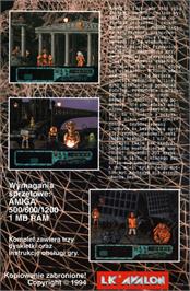 Box back cover for Alien Target on the Commodore Amiga.