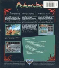 Box back cover for Amberstar on the Commodore Amiga.