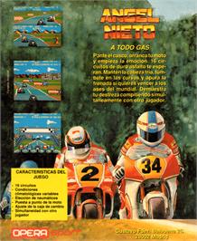 Box back cover for Angel Nieto Pole 500 on the Commodore Amiga.