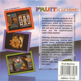 Box back cover for Arcade Fruit Machine on the Commodore Amiga.