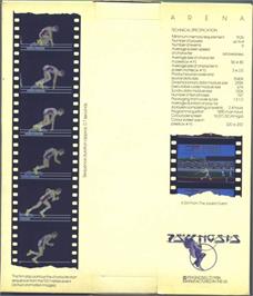 Box back cover for Arena on the Commodore Amiga.