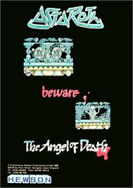 Box back cover for Astaroth: The Angel of Death on the Commodore Amiga.
