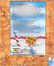 Box back cover for Aunt Arctic Adventure on the Commodore Amiga.