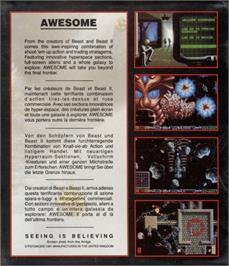 Box back cover for Awesome on the Commodore Amiga.