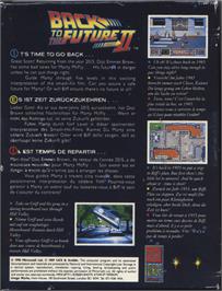 Box back cover for Back To The Future Part 2 on the Commodore Amiga.