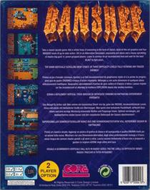 Box back cover for Banshee on the Commodore Amiga.
