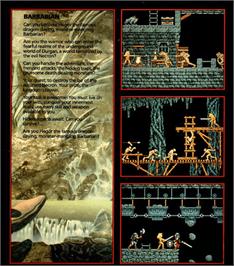 Box back cover for Barbarian on the Commodore Amiga.