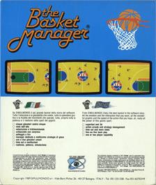 Box back cover for Basket Manager on the Commodore Amiga.