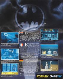 Box back cover for Batman Returns on the Commodore Amiga.