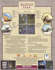 Box back cover for Battle Isle on the Commodore Amiga.