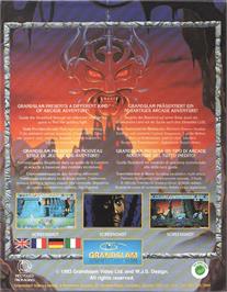 Box back cover for Beastlord on the Commodore Amiga.