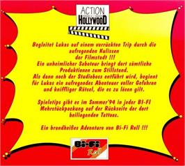 Box back cover for Bi-fi Roll - Action In Hollywood on the Commodore Amiga.