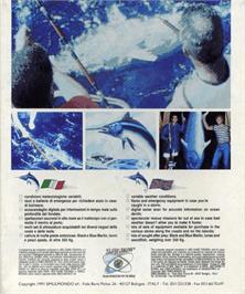 Box back cover for Big Game Fishing on the Commodore Amiga.