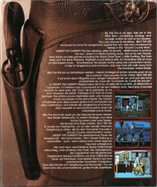 Box back cover for Billy The Kid on the Commodore Amiga.