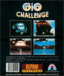 Box back cover for Bio Challenge on the Commodore Amiga.