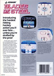 Box back cover for Blades Of Steel on the Commodore Amiga.