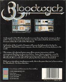 Box back cover for Bloodwych on the Commodore Amiga.